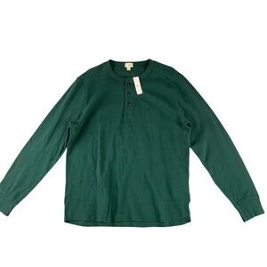 J.crew Green Holiday Henley Men's Shirt Size XL